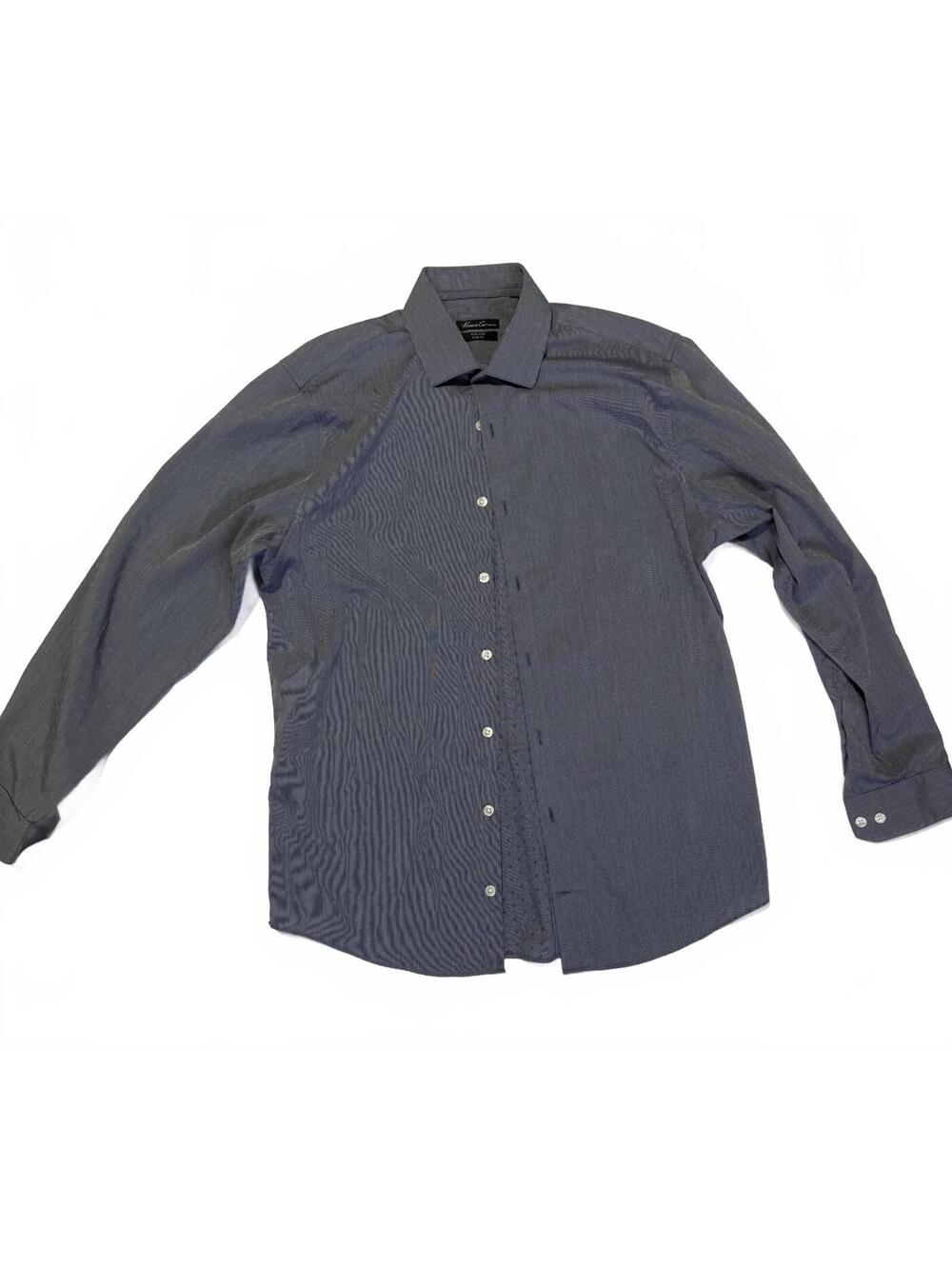 Kenneth Cole Reaction Men's Long Sleeve Button-Up Dress Shirt - Gray